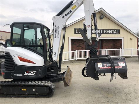 bobcat mini excavator rental near me|excavator with thumb rental.